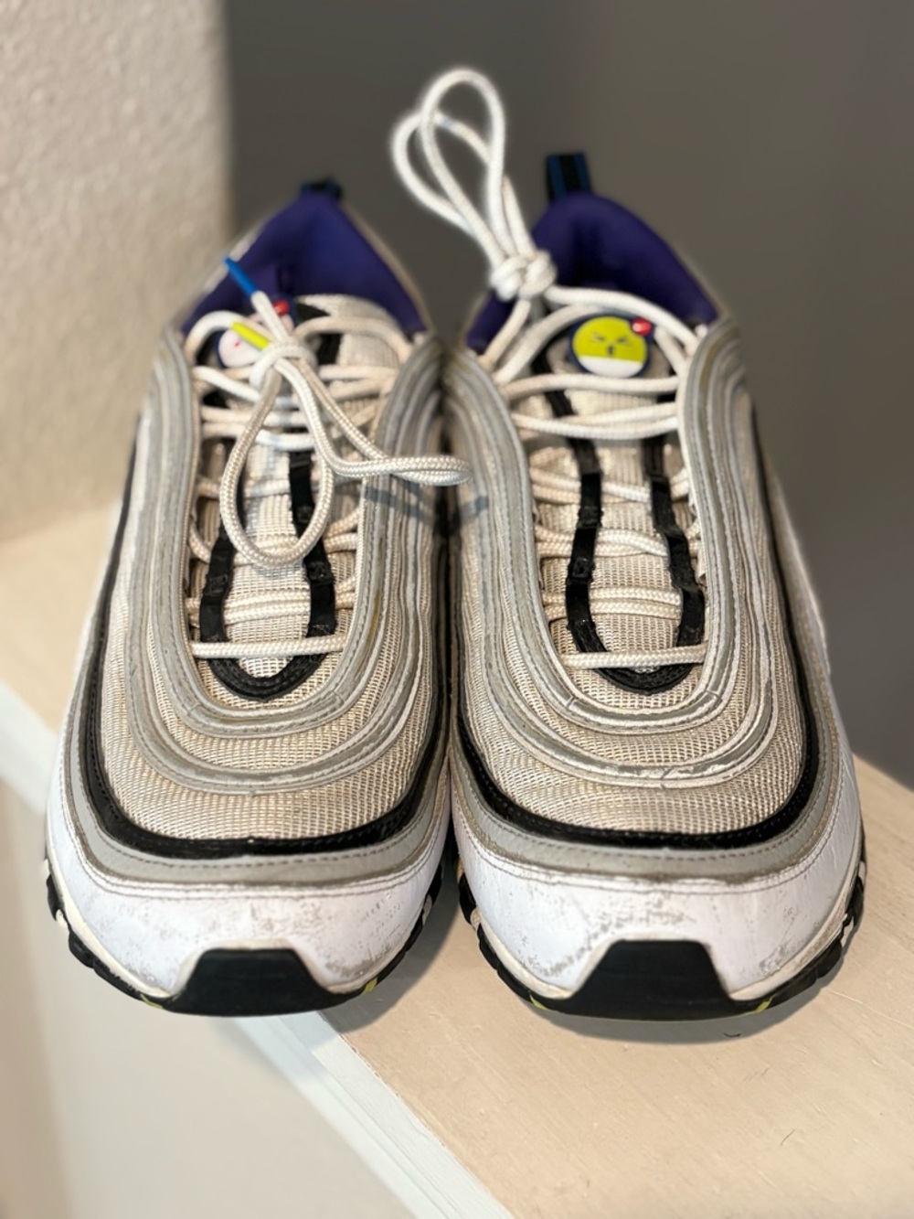 Nike Mens Air Max 97 Kaomoji White Shoes (DD9598-100) Size 11 - Picture 8 of 12